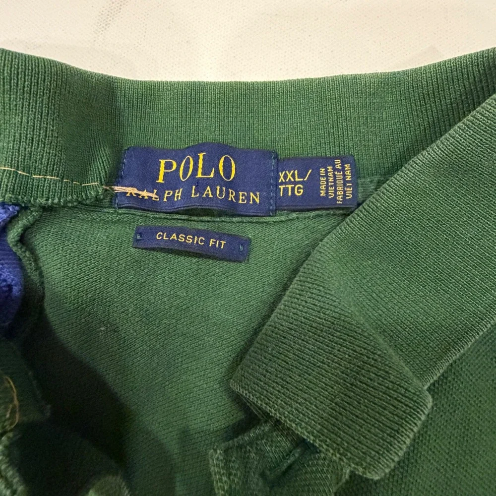 Polo Ralph Lauren Reworked Colorblock Rugby Polo Frankenstein Y2K Streetwear